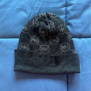 Michael Kors Black Logo Beanie Hat | Cozy Knit Winter Hat